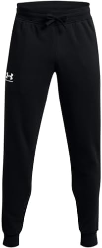 Under Armour Men's Rival Jogger Fleece Pants 1366727 (Black 001, Medium) Under Armour