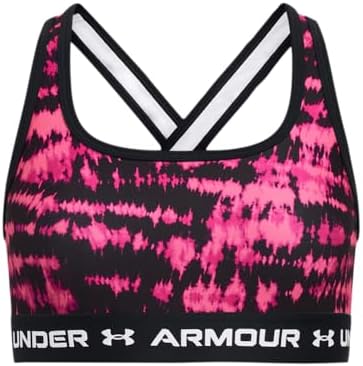 Under Armour Girls' Crossback Printed Mid Sports Bra Under Armour