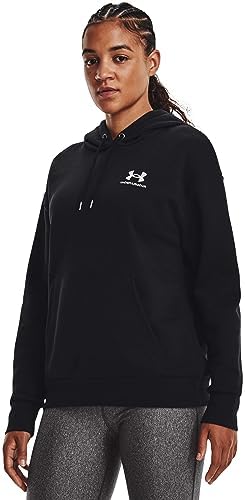 Under Armour - Womens Essential Fleece Top, Color Black (001), Size: Small Under Armour