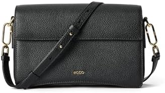 ECCO Large Pinch Bag, Black Pebbled Leather Ecco