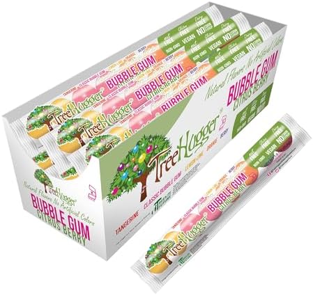 Tree Hugger Bubble Gum, Citrus Berry, Natural Flavors, No Artificial Colors, 1.6 Ounce (Pack of 12) Tree Hugger