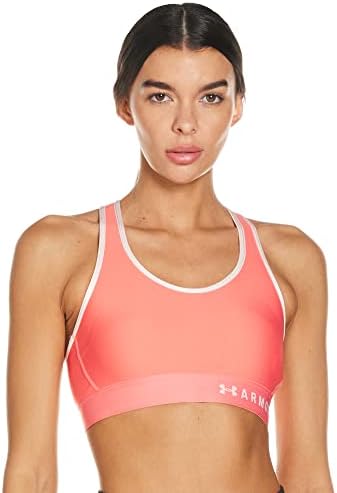 Under Armour Women's Standard Mid Keyhole Sports Bra, Brilliance (819)/White, Medium Under Armour