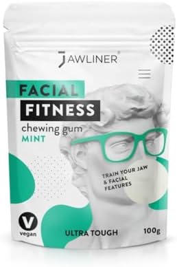 Jawliner Fitness Chewing Gum (2 Months Pack) Jawline Gum- Sugar Free Blueberry Gum- Jawline Exerciser For Mewing And Shapen The Jaw- 15x Harder Than Regular Gum Jawliner