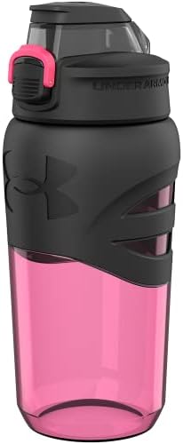 Under Armour 18oz Grip Water Bottle, Pro Lid Cover, Silicone Body Grip, Shatter Proof, Stain & Odor Resistant, All Sports, Baseball, Basketball, Football Under Armour