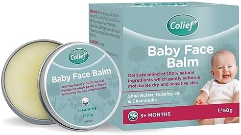 Colief Baby Face Balm | 100% Natural Ingredients | Gently Soften & Moisturize Baby's Dry Skin | Contains Shea Butter, Chamomile, Rosehip Oil, Coconut Oil | Suitable For Babies 3+ Months | 1.76 oz Colief