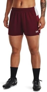 Under Armour Womens Maquina 3.0 Shorts, (609) Maroon / / White, X-Large Under Armour