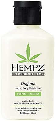 Hempz Original Natural Hemp Seed Oil Body Moisturizer with Shea Butter and Ginseng, 2.25 Fluid Ounce - Pure Herbal Skin Lotion for Dryness - Nourishing Vegan Body Cream in Floral and Banana Hempz