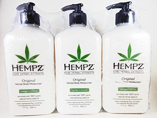 Hempz Original Herbal Moisturizer 17 Ounce Lotion 3 Pack Hempz