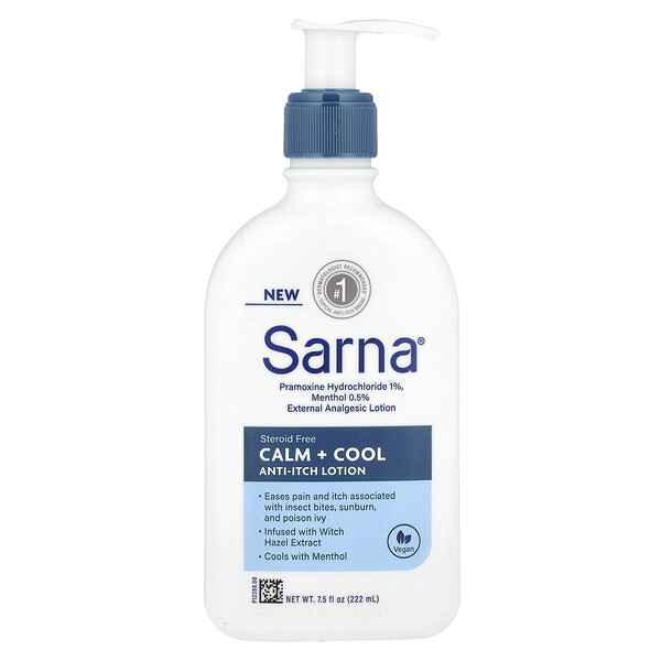 Anti-Itch Lotion, Calm + Cool, 7.5 fl oz (222 ml) Sarna