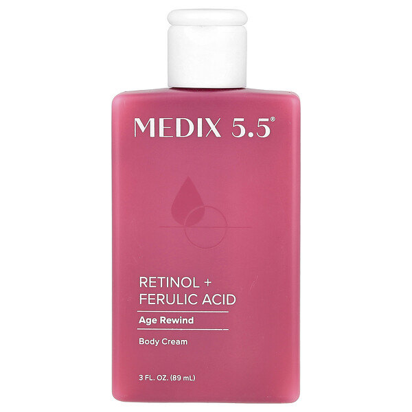 Body Cream, Age Rewind, Retinol + Ferulic Acid , 3 fl oz (89 ml) Medix 5.5