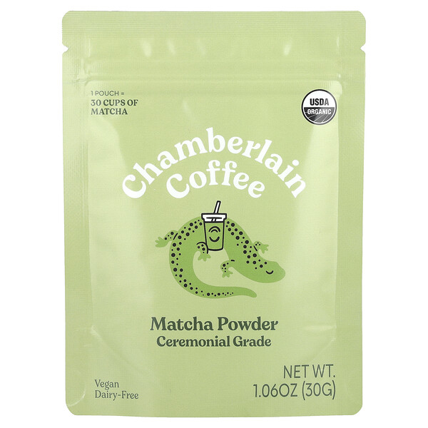 Matcha Powder, Ceremonial Grade, 1.06 oz (30 g) Chamberlain Coffee