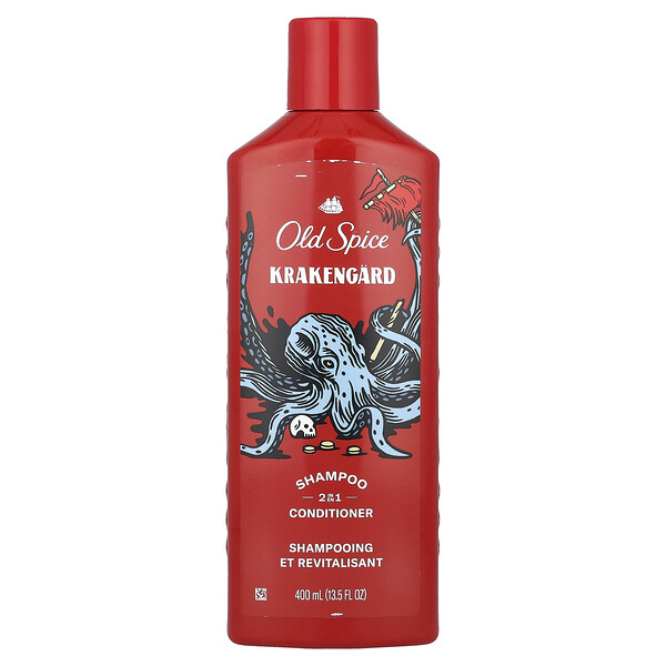 2 in 1 Shampoo & Conditioner, Krakengard, 13.5 fl oz (400 ml) Old Spice