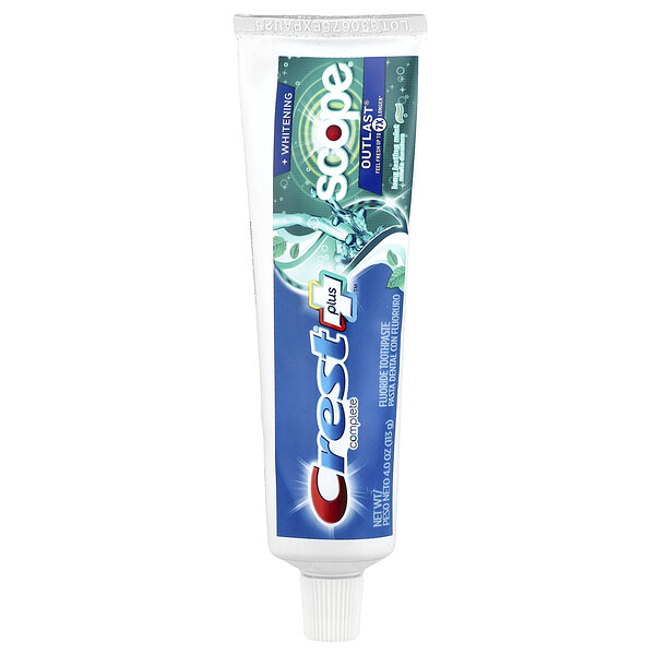 Plus Complete™, Scope® Outlast® + Whitening, Fluoride Toothpaste, Mint, 4 oz (113 g) Crest