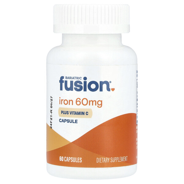 Iron Plus Vitamin C , 60 Capsules Bariatric Fusion