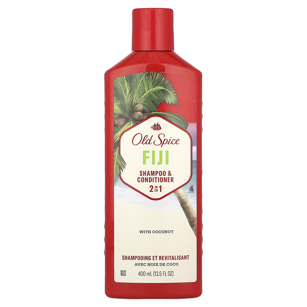 2 in 1 Shampoo & Conditioner, Fiji with Coconut, 13.5 fl oz (400 ml) Old Spice