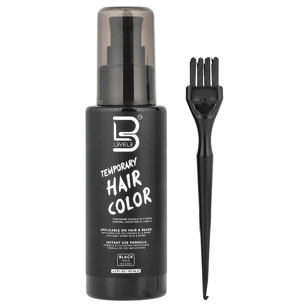 Temporary Hair Color, Black, 4.2 fl oz (125 ml) Level 3