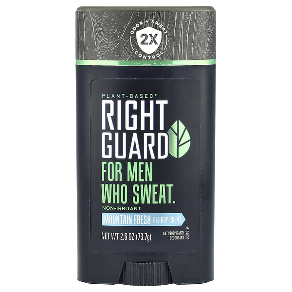 Plant Based Antiperspirant/Deodorant, For Men, Mountain Fresh, 2.6 oz (73.7 g) Right Guard