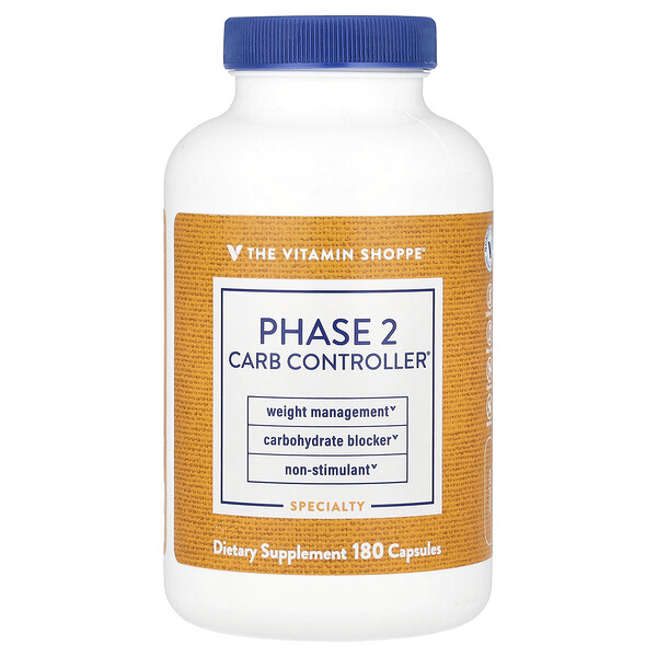 Phase 2 Carb Controller®, 1,000 mg, 180 Capsules (500 mg per Capsule) The Vitamin Shoppe