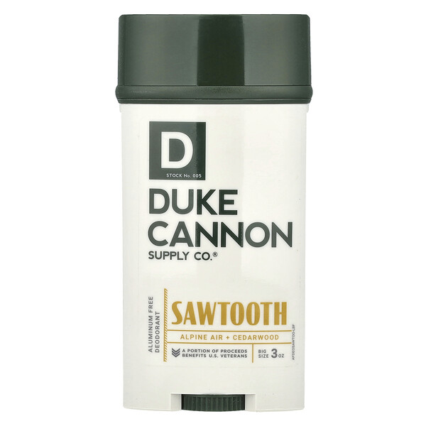 Aluminum Free Deodorant, Sawtooth, Alpine Air + Cedarwood, 3 oz Duke Cannon Supply Co.