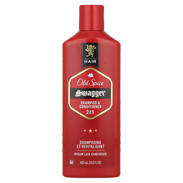 Шампунь и кондиционер 2 в 1 Swagger, 400 мл, для здоровых и стильных волос Old Spice