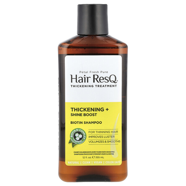 Hair ResQ®, Biotin Shampoo, Thickening + Shine Boost, 12 fl oz (355 ml) Petal Fresh