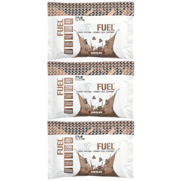 LeanFuel™, Chocolate, 3 Packets, 1 oz (29.5 g) Each EVLution Nutrition