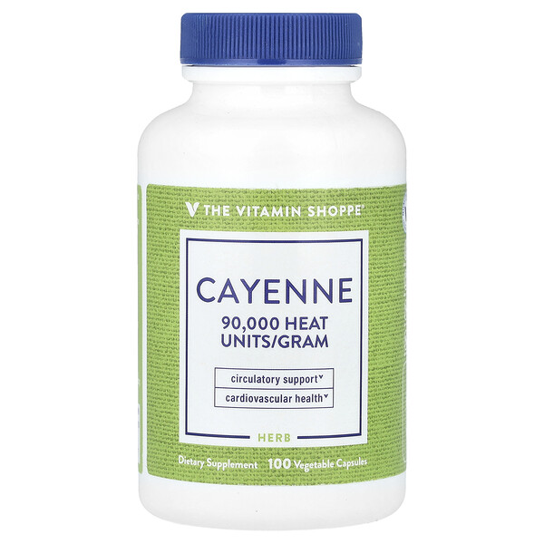 Cayenne, 450 mg, 100 Vegetable Capsules The Vitamin Shoppe