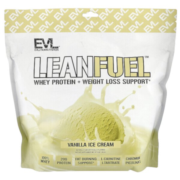 LeanFuel™, Vanilla Ice Cream, 4 lb (1.81 kg) EVLution Nutrition