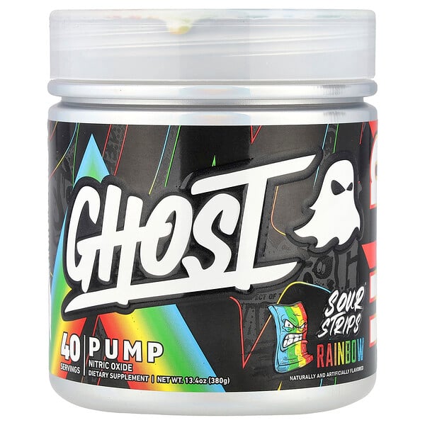 Pump, Sour Strips® Rainbow, 13.4 oz (380 g) Ghost