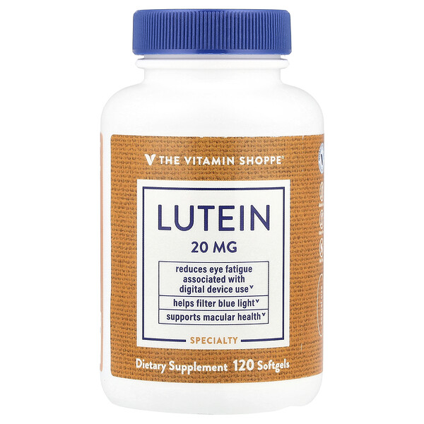 Lutein, 20 mg, 120 Softgels The Vitamin Shoppe