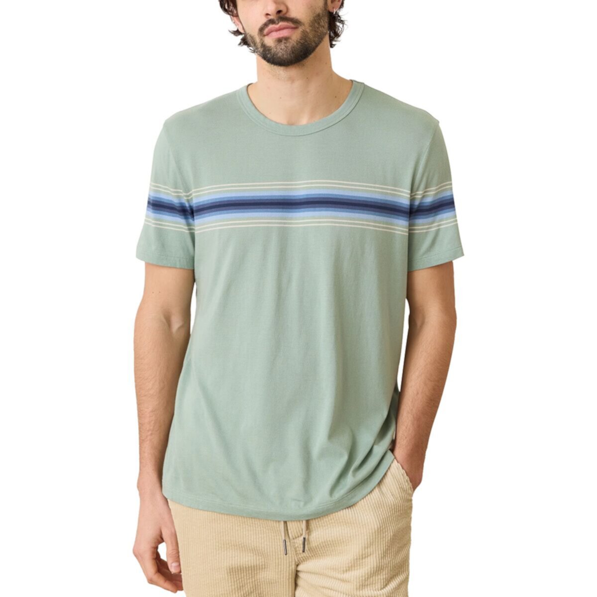 Signature Crew Stripe T-Shirt Marine Layer