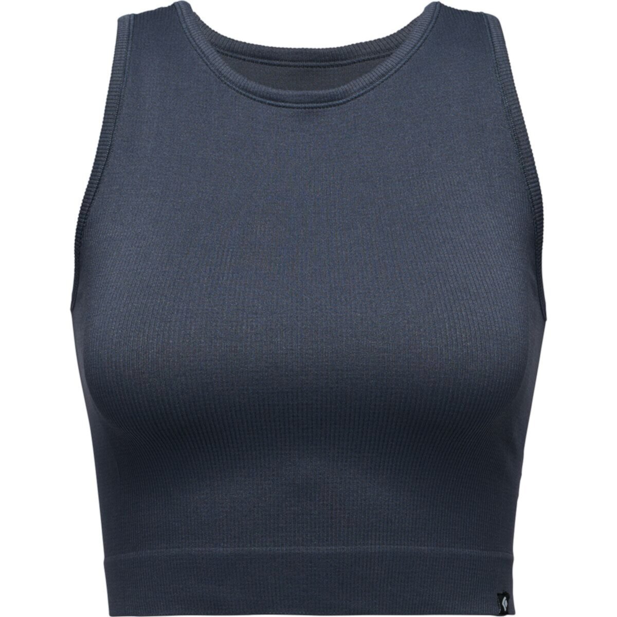 Seamless Rib Tank Top Black Diamond