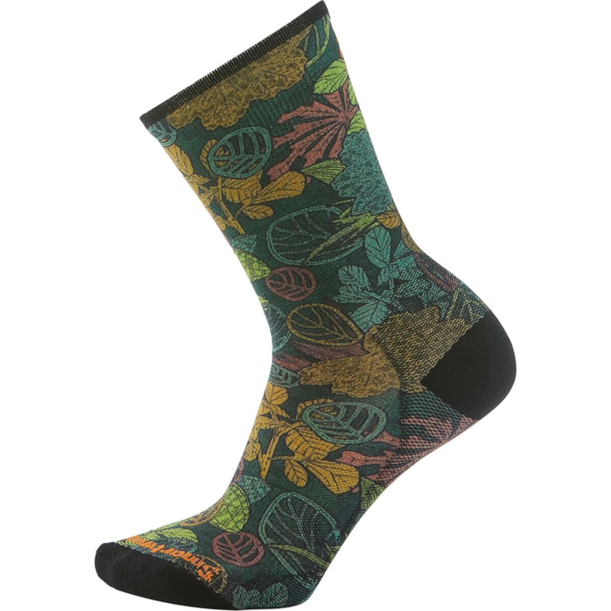 Bike Zero Cushion Aloha Forest Print Crew Sock Smartwool