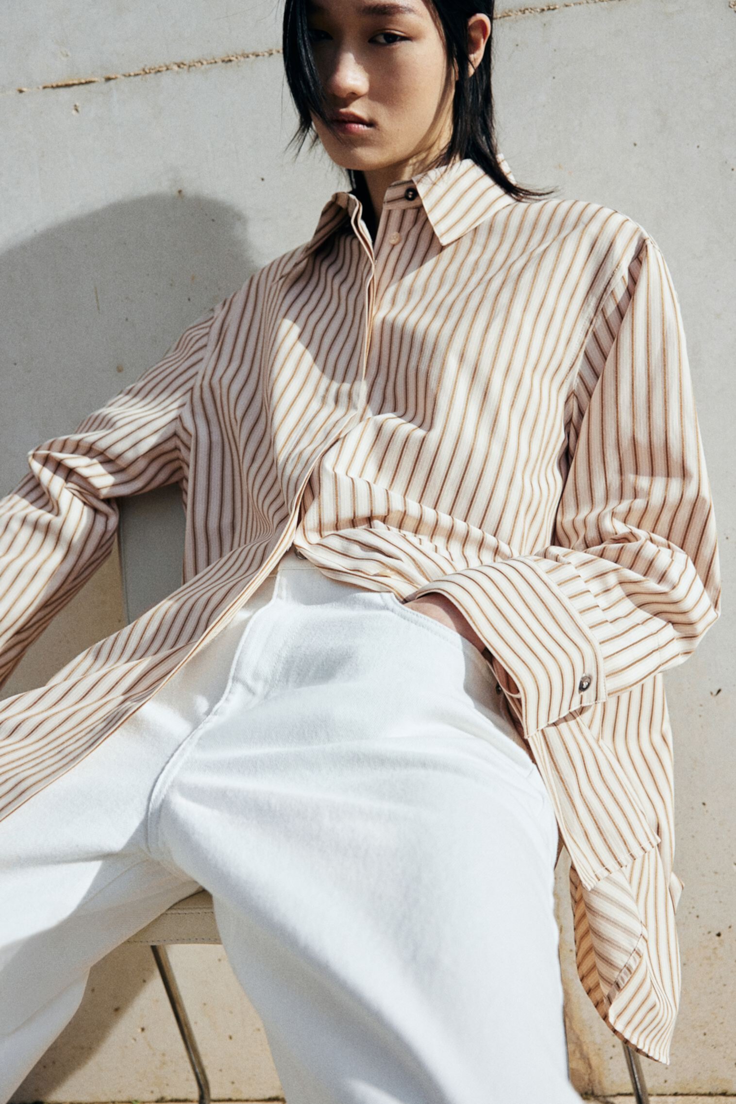 Oversized Twill Shirt H&M