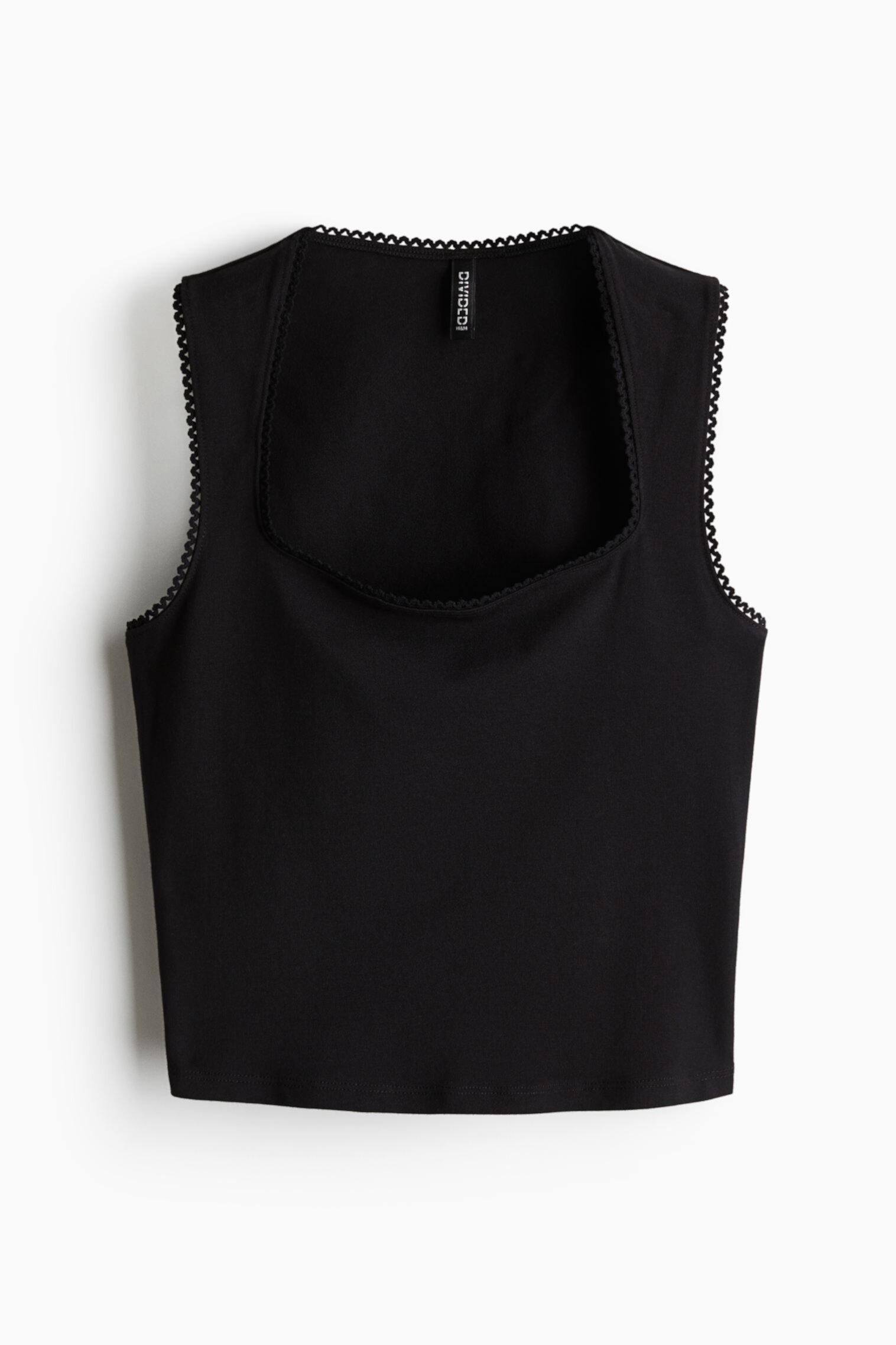 Picot-Trimmed Sleeveless Top H&M