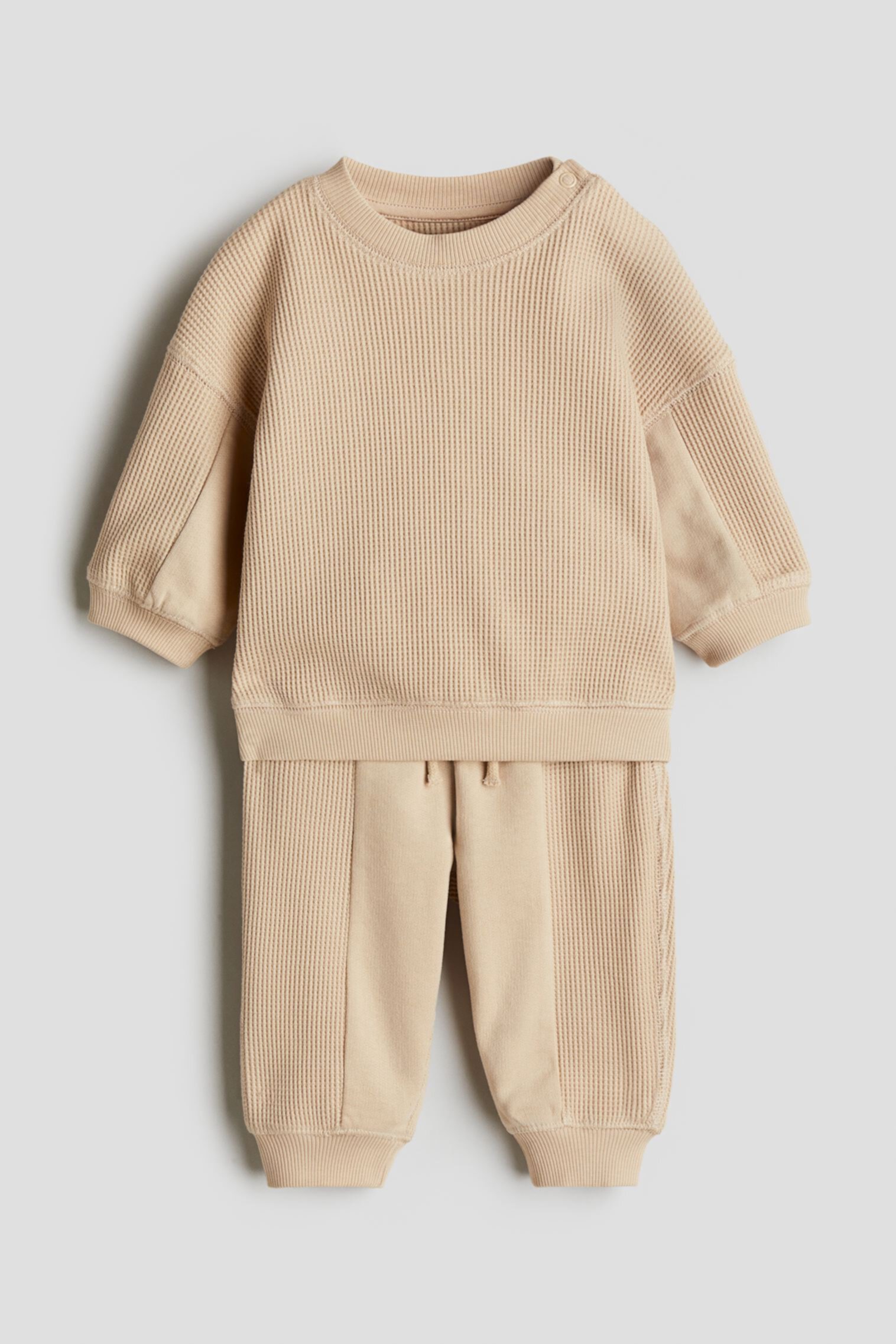 2-piece Waffled Cotton Set H&M