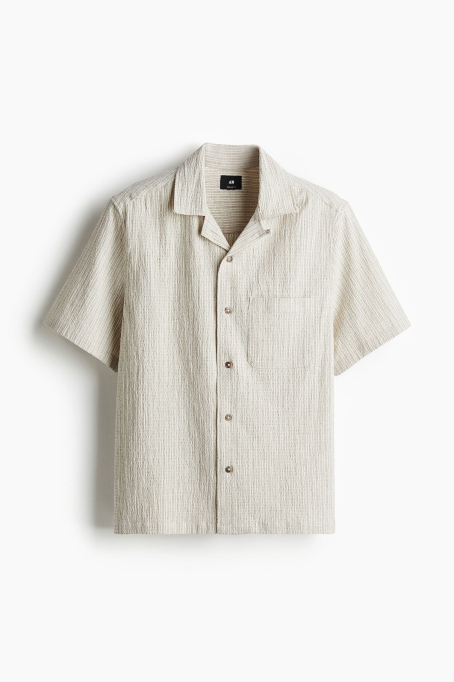 Regular-Fit Linen-Blend Resort Shirt H&M