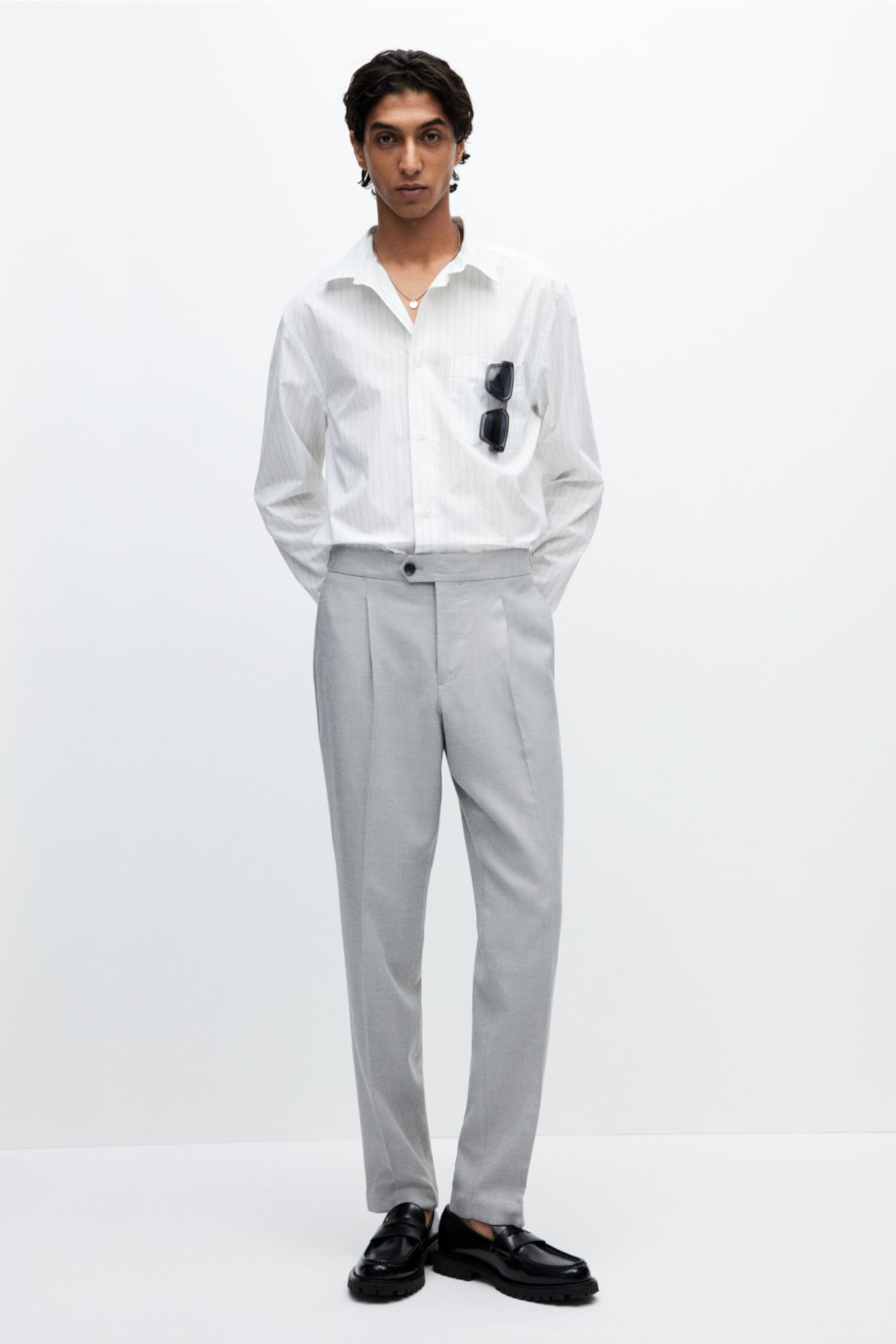 Regular-Fit Wool-Blend Pants H&M