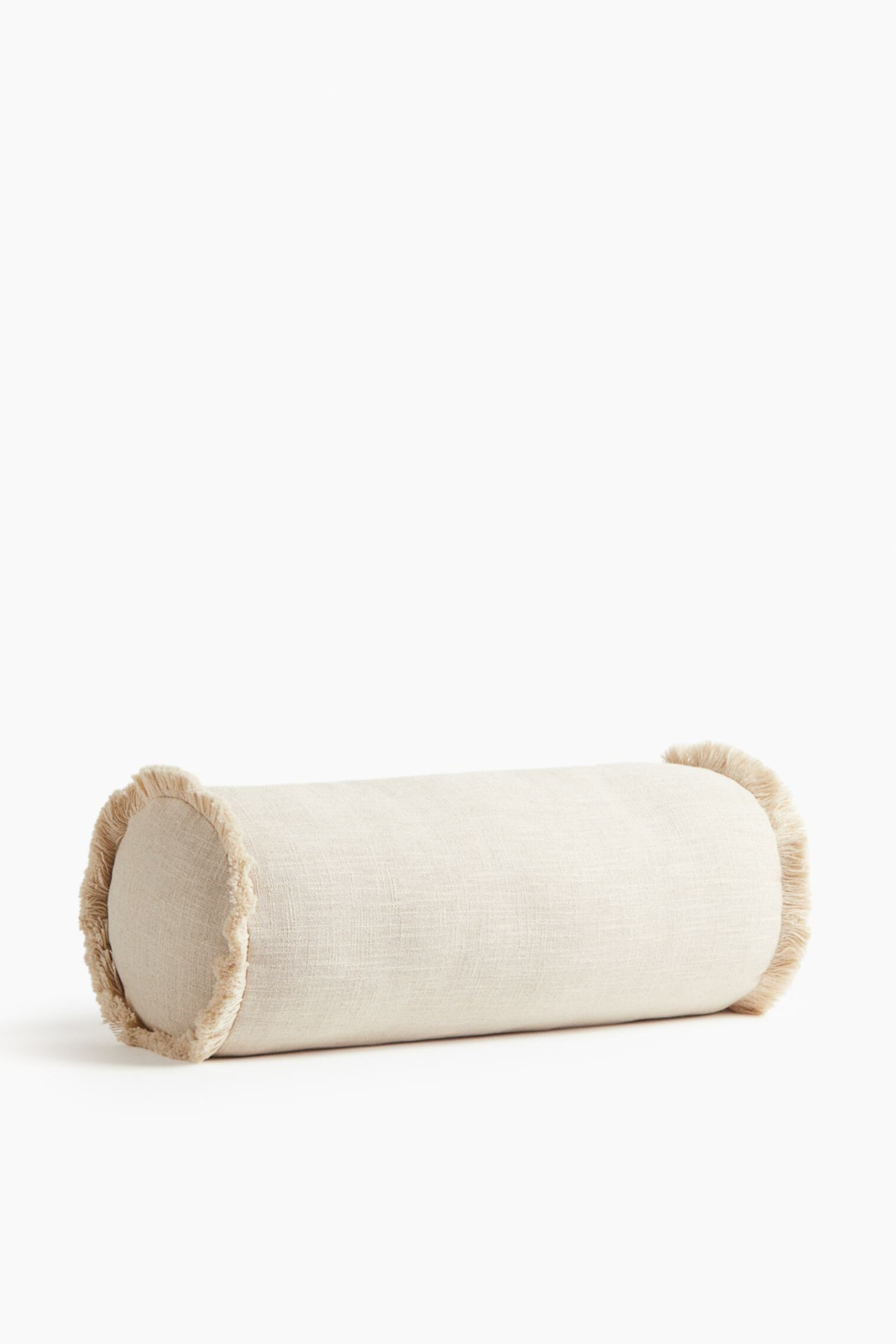 Linen-Blend Bolster with Fringe H&M