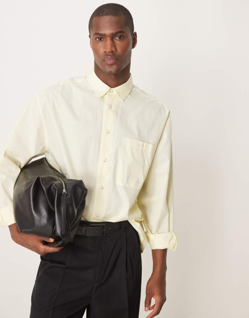 ASOS DESIGN oversized boxy shirt in yellow Asos Design