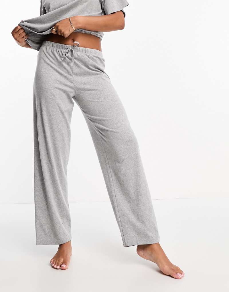 ASOS DESIGN mix & match cotton pajama pants in heather gray Asos Design