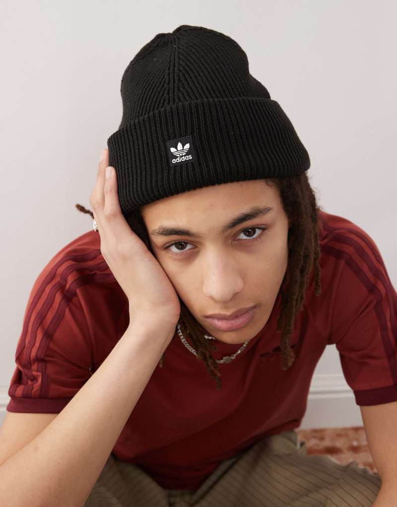 adidas Originals Terrace beanie in black Adidas