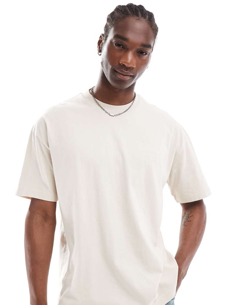 AllSaints Xander tonal logo t-shirt in white AllSaints