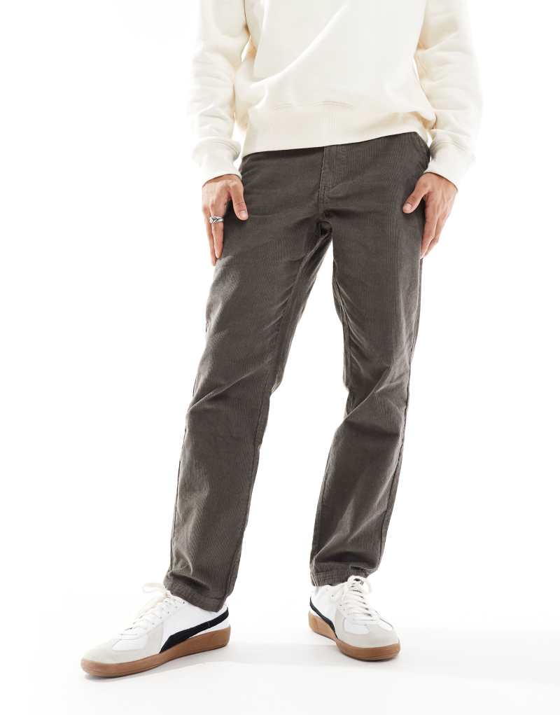 Another Influence cord straight leg pants in gray Another Influence