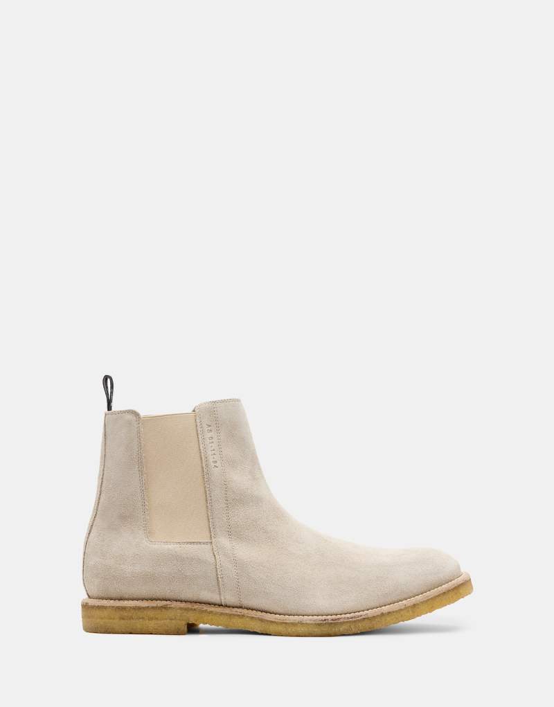 AllSaints rhett suede boots in gray AllSaints