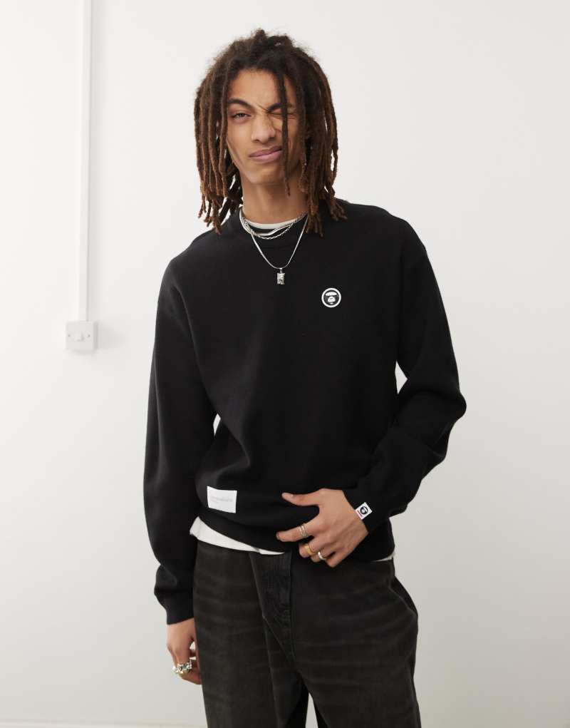 Aape By A Bathing Ape Now knit sweater in beige Aape By A Bathing Ape®