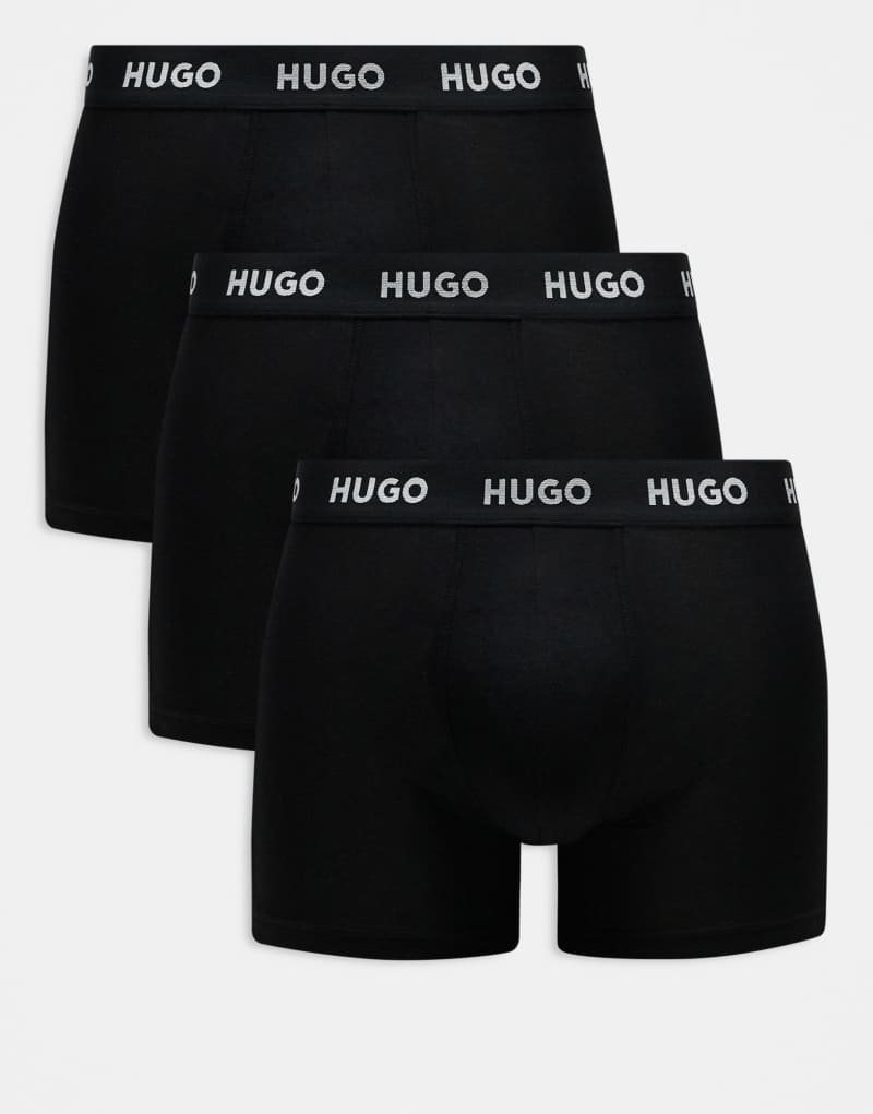 HUGO Bodywear 3-pack boxer briefs in black Boss