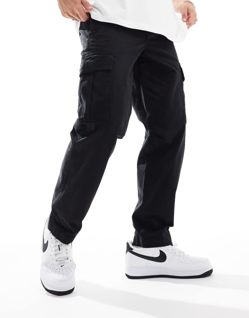 BOSS Orange Sisla cargo pants in black BOSS Orange