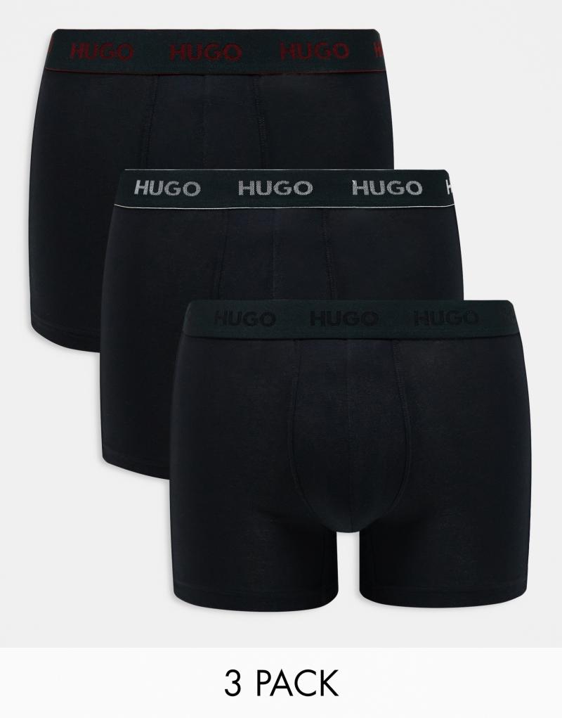 HUGO Bodywear 3-pack boxer briefs in black Boss