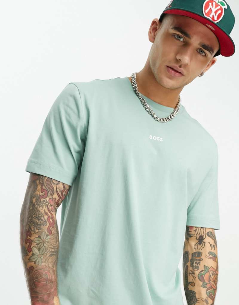 BOSS Orange Tchup relaxed fit logo t-shirt in green BOSS Orange